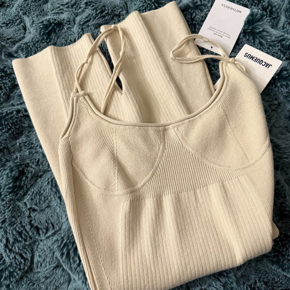 JACQUEMUS Le body short ribbed-knit playsuit - Picture 2 of 8